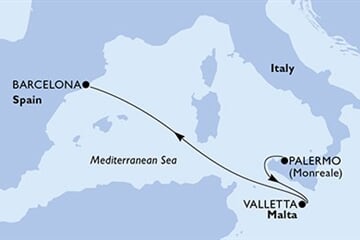 MSC SPLENDIDA - Itálie, Malta, Španělsko (Palermo)