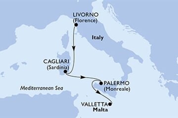 MSC SPLENDIDA - Itálie, Malta (Livorno)
