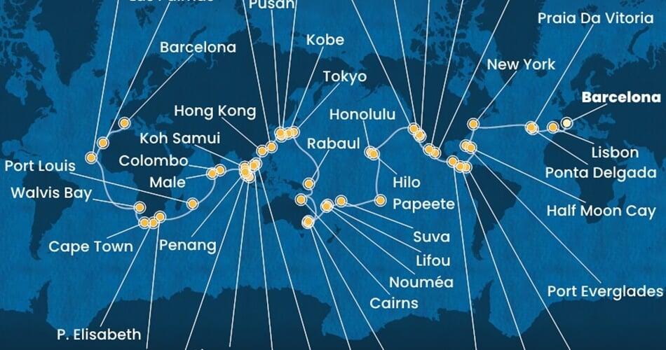 Trasa plavby CDE-BCND4A03
