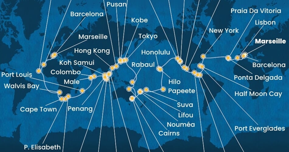 Trasa plavby CDE-MRSD6A03