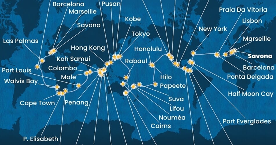 Trasa plavby CDE-SVND8A03