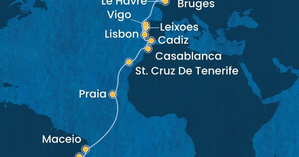 Trasa plavby CDI-RIO26A03