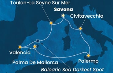 Costa Pacifica - Itálie, Francie, Španělsko (ze Savony)