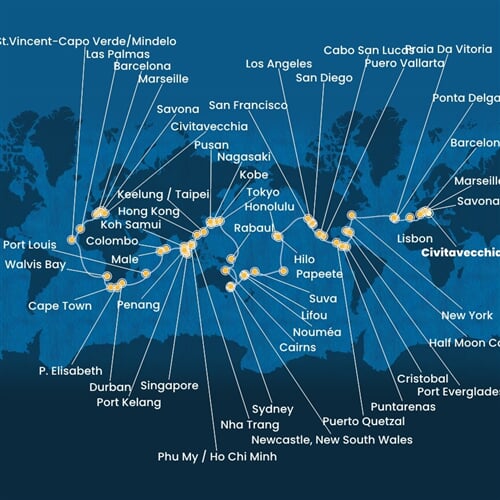 Trasa plavby CDE-CIVE0A03