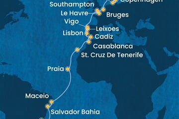 Costa Diadema - Brazílie, Španělsko, Maroko, Portugalsko, Francie, ... (z Rio de Janeira)