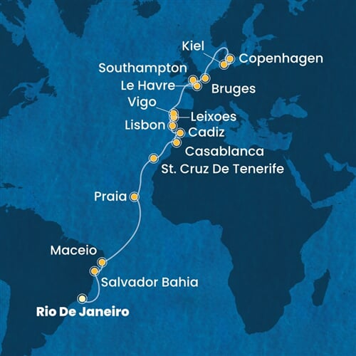 Trasa plavby CDI-RIO26A03