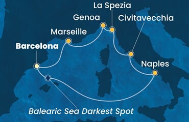 Costa Toscana - Španělsko, Itálie, Francie (z Barcelony)