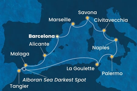 Costa Toscana - Španělsko, Maroko, Tunisko, Itálie, Francie (z Barcelony)