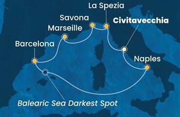 Costa Toscana - Itálie, Francie, Španělsko (z Civitavecchie)