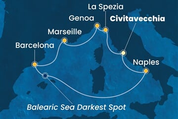 Costa Toscana - Itálie, Francie, Španělsko (z Civitavecchie)