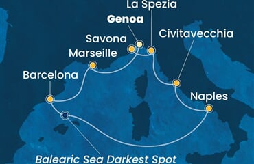 Costa Toscana - Itálie, Francie, Španělsko (z Janova)