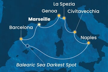 Costa Toscana - Francie, Španělsko, Itálie (z Marseille)