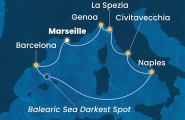 Costa Toscana - Francie, Španělsko, Itálie (z Marseille)