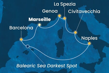Costa Toscana - Francie, Španělsko, Itálie (z Marseille)