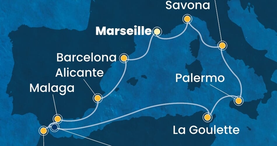 Trasa plavby CTO-MRS11A0T