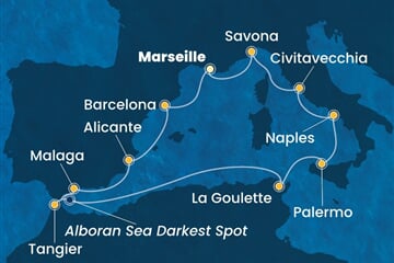 Costa Toscana - Francie, Španělsko, Maroko, Tunisko, Itálie (z Marseille)
