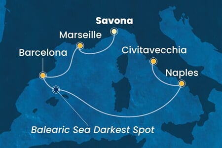 Costa Toscana - Itálie, Francie, Španělsko (ze Savony)