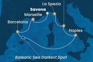 Costa Toscana - Itálie, Francie, Španělsko (ze Savony)
