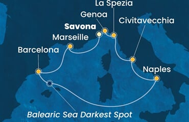 Costa Toscana - Itálie, Francie, Španělsko (ze Savony)