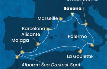 Costa Toscana - Itálie, Francie, Španělsko, Maroko, Tunisko (ze Savony)