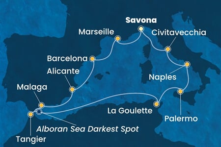 Costa Toscana - Itálie, Francie, Španělsko, Maroko, Tunisko (ze Savony)