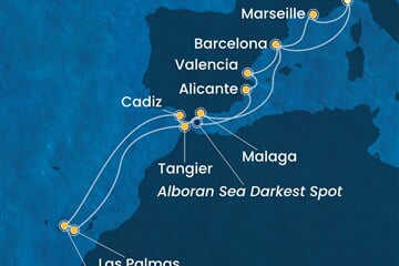 Costa Toscana - Itálie, Francie, Španělsko, Maroko (ze Savony)