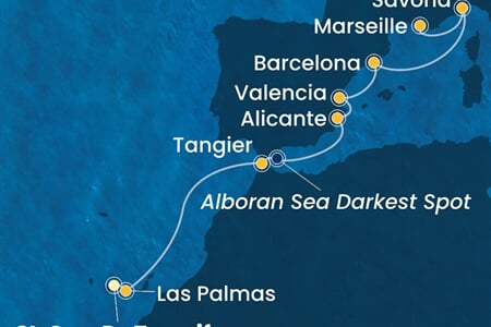 Costa Toscana - Španělsko, Maroko, Itálie, Francie (Santa Cruz de Tenerife)
