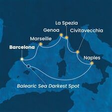 Costa Toscana - Španělsko, Itálie, Francie (z Barcelony)