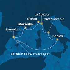 Costa Toscana - Francie, Španělsko, Itálie (z Marseille)
