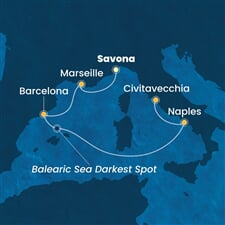 Costa Toscana - Itálie, Francie, Španělsko (ze Savony)