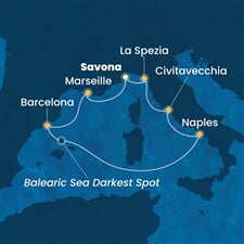 Costa Toscana - Itálie, Francie, Španělsko (ze Savony)