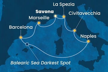 Costa Toscana - Itálie, Francie, Španělsko (ze Savony)