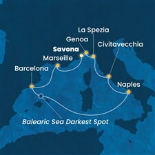 Costa Toscana - Itálie, Francie, Španělsko (ze Savony)