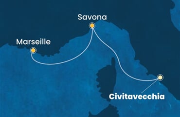 Costa Toscana - Itálie, Francie (z Civitavecchie)