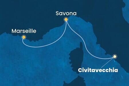 Costa Toscana - Itálie, Francie (z Civitavecchie)