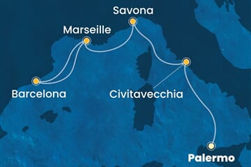 Costa Toscana - Itálie, Francie, Španělsko (Palermo)