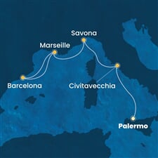 Costa Toscana - Itálie, Francie, Španělsko (Palermo)