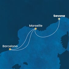 Costa Toscana - Itálie, Francie, Španělsko (ze Savony)