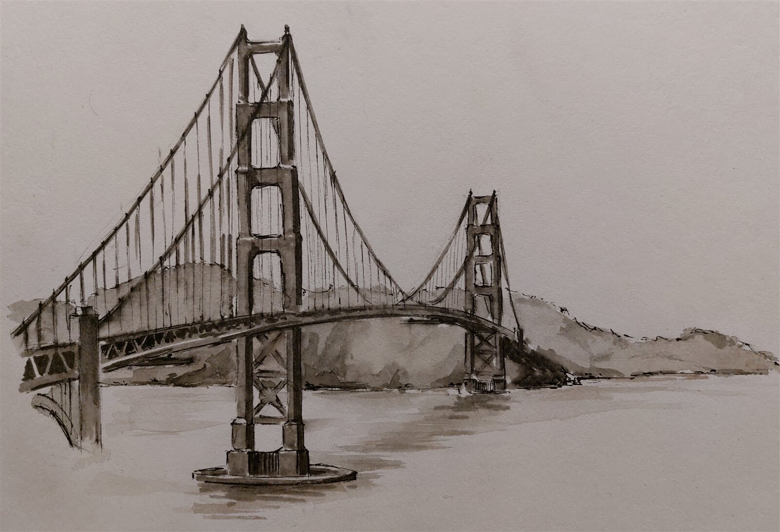 Pavel Flaška: Golden Gate Bridge, San Francisco, USA, 21 × 29 cm