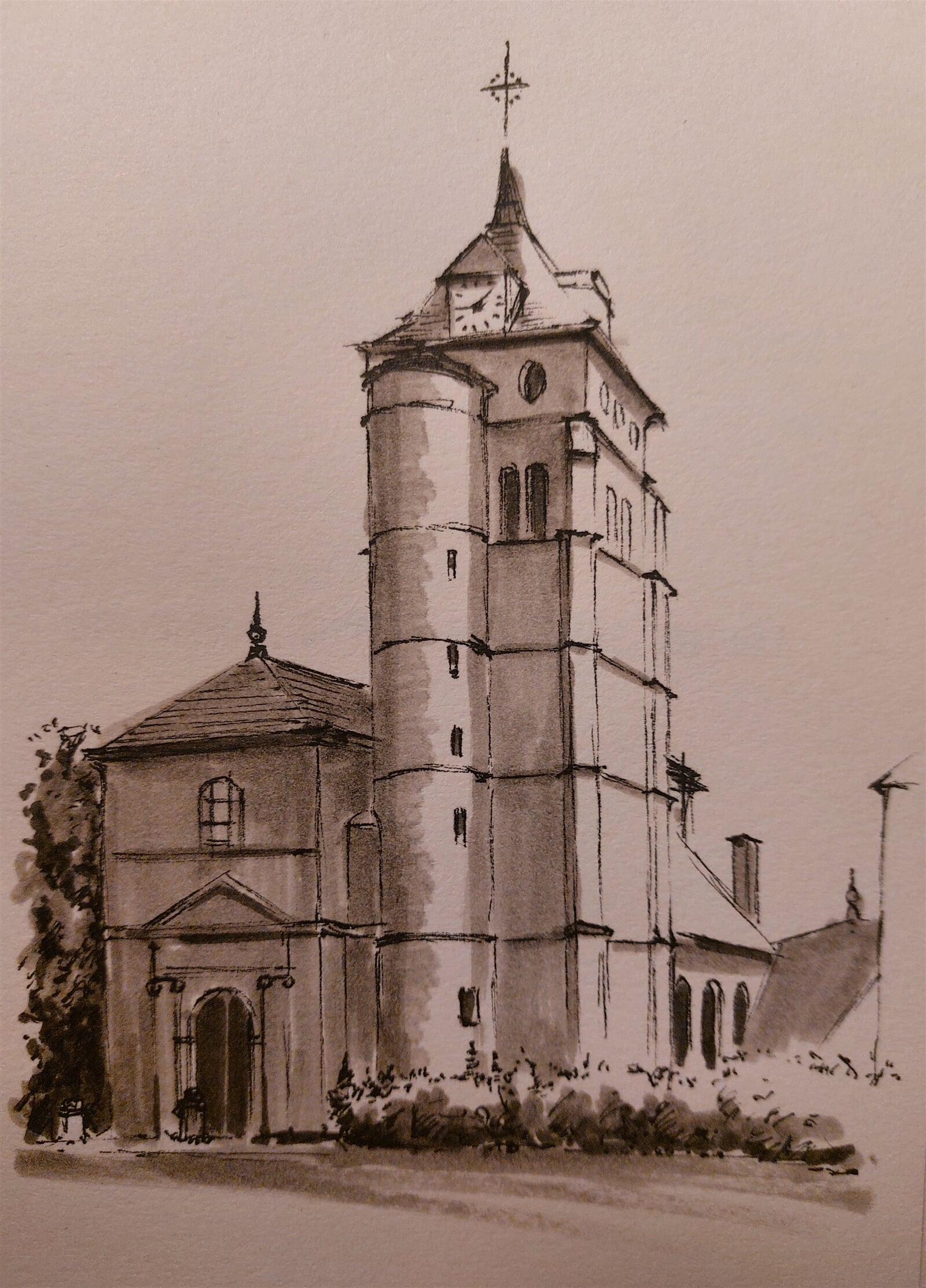 Pavel Flaška: Saint Christophe v Champlitte, Burgundsko, Francie, 21 × 14 cm
