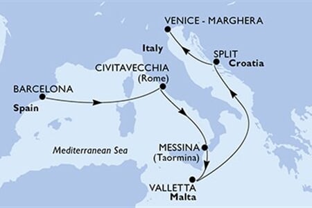 MSC ARMONIA - Španělsko, Itálie, Malta, Chorvatsko (z Barcelony)