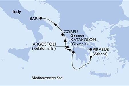 MSC SINFONIA - Řecko, Itálie (z Pirea)