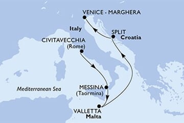 MSC Armonia - Itálie, Malta, Chorvatsko (z Civitavecchie)