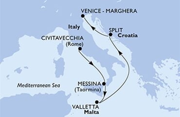 MSC Armonia - Itálie, Malta, Chorvatsko (z Civitavecchie)