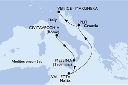 MSC ARMONIA - Olaszország, Málta, Horvátország (a Civitavecchia-ből)