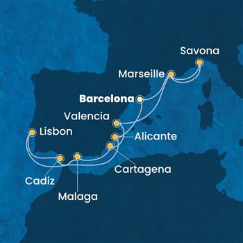 Trasa plavby CFA-BCN12A0Z