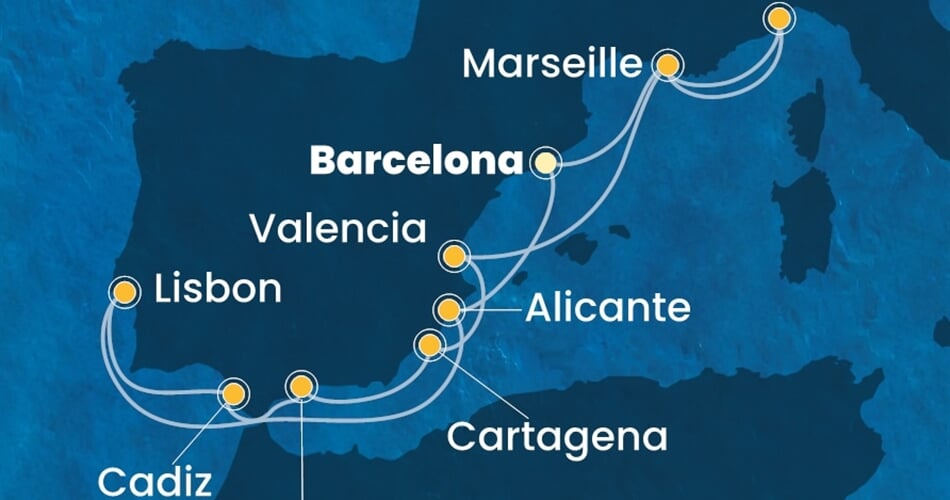 Trasa plavby CFA-BCN12A0Z