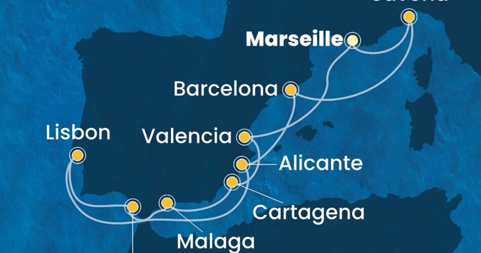 Trasa plavby CFA-MRS11A0U