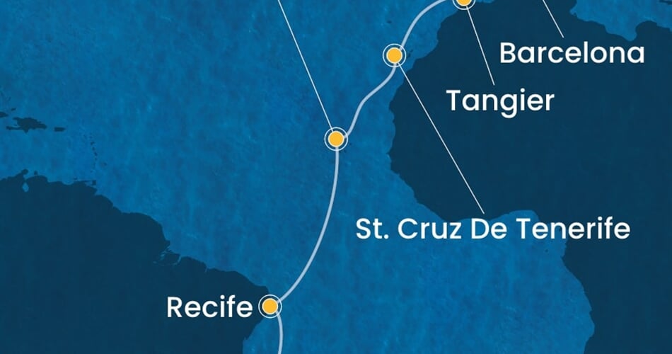 Trasa plavby CFA-RIO16A0I