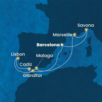 Trasa plavby CFS-BCN10A14